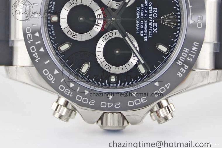 0129 Refined Daytona 116519 SS TWF 1:1 Best Edition 904L Steel Black Dial on Oysterflex Strap A 2409